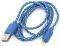 OMEGA OUFBIPCBLW FABRIC BRAIDED LIGHTNING TO USB CABLE 1M BLUE
