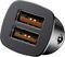 BASEUS SQUARE METAL CAR CHARGER DUAL QC3.0 30W MAX (QC3.0 / SCP / AFC) BLACK