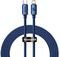 BASEUS CRYSTAL SHINE CABLE SHINE TYPE-C TO LIGHTNING 2M 20W BLUE