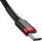 BASEUS CAFULE SERIES CABLE TYPE-C FLASH CHARGING PD 2.0 QC 3.0 60W 3A 1M BLACK RED