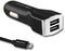 QOLTEC 51836 CAR CHARGER 12-24V 17W 5V 3.4A 2...