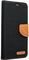 CANVAS BOOK CASE FOR IPHONE 15 PRO BLACK