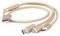 CABLEXPERT CC-USB2-AM31-1M-G USB 3-IN-1 CHARGING CABLE GOLD 1 M