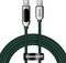BASEUS DISPLAY FAST CHARGING DATA CABLE TYPE-C TO TYPE-C 100W 2M GREEN