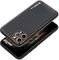 LEATHER CASE FOR IPHONE 15 PLUS BLACK