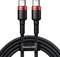 BASEUS CAFULE PD 2.0 100W FLASH CHARGING TYPE-C TO TYPE-C CABLE 5A 2M RED BLACK