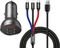BASEUS CAR CHARGER 24W DISPLAY + USB CABLE 3-...
