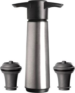 ��� ������ ���� + 2 ������ VACU VIN STAINLESS STEEL WINE SAVER GIFT BOX