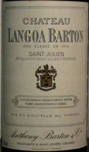  CHATEAU LANGOA-BARTON 3EME GRAND CRU CLASSE 1997  750 ML