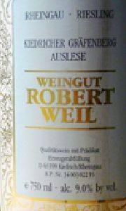  RIESLING KIEDRICH GRAFENBERG AUSLESE GOLDKAPSEL 2001  750 ML