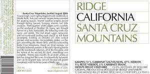 ΚΡΑΣΙ SANTA CRUZ MOUNTAINS CABERNET SAUVIGNON / MERLOT 2003 ΕΡΥΘΡΟ 750 ML ΚΡΑΣΙ SANTA CRUZ MOUNTAINS CABERNET SAUVIGNON / MERLOT 2003 ΕΡΥΘΡΟ 750 ML