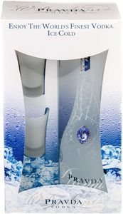 ΒΟΤΚΑ PRAVDA 700 ML GIFT BOX + 2 ΠΟΤΗΡΙΑ ICE COLD SHOTS ΒΟΤΚΑ PRAVDA 700 ML GIFT BOX + 2 ΠΟΤΗΡΙΑ ICE COLD SHOTS