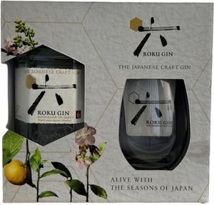GIN ROKU SUNTORY JAPANESE CRAFT 700ML + 1 ΠΟΤΗΡΙ GIN ΣΕ ΚΟΥΤΙ VAP GIN ROKU SUNTORY JAPANESE CRAFT 700ML + 1 ΠΟΤΗΡΙ GIN ΣΕ ΚΟΥΤΙ VAP