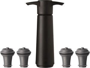 ΑΝΤΛΙΑ VACU VIN WINE SAVER ΜΑΥΡΗ + 4 ΠΩΜΑΤΑ
