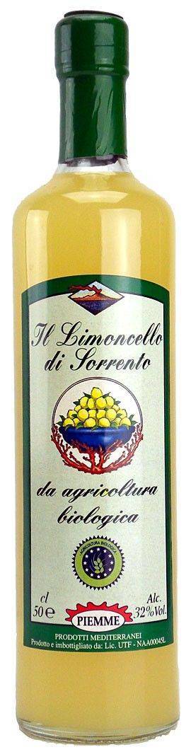 LIMONCELLO DI SORRENTO DA AGRICULTURA BIOLOGICA 32% VOL, 500 ML