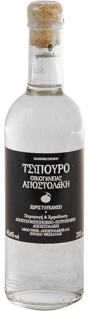 ΤΣΙΠΟΥΡΟ ΑΠΟΣΤΟΛΑΚΗ ΧΩΡΙΣ ΓΛΥΚΑΝΙΣΟ 200ML