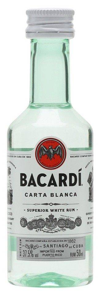 BACARDI RUM BACARDI CARTA BLANCA (PET) 50 ML