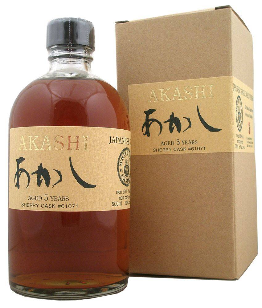 ΟΥΙΣΚΙ AKASHI SHERRY CASK WHITE OAK 5 ΕΤΩΝ SINGLE MALT 500 ML