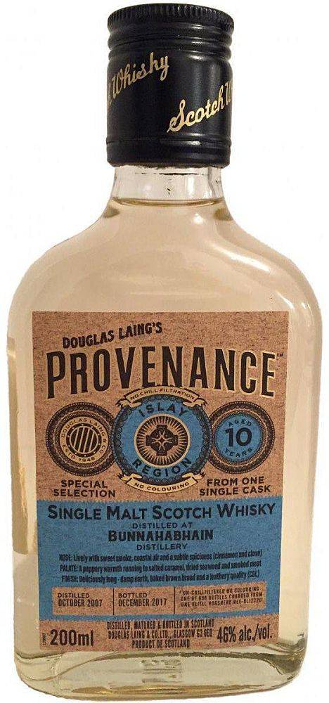 ΟΥΙΣΚΙ DOUGLAS LAING'S PROVENANCE BUNNAHABHAIN 10 ΕΤΩΝ 200 ML
