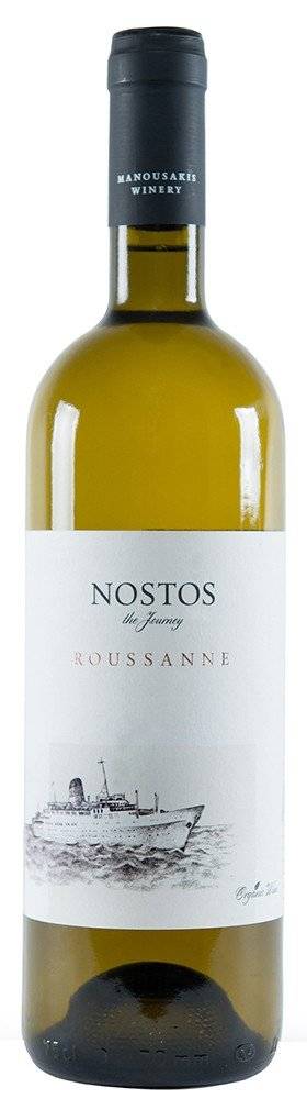 ΚΡΑΣΙ NOSTOS ROUSSANNE ΟΙΝΟΠΟΙΙΑ ΜΑΝΟΥΣΑΚΗ 2024 ΛΕΥΚΟ 750ML