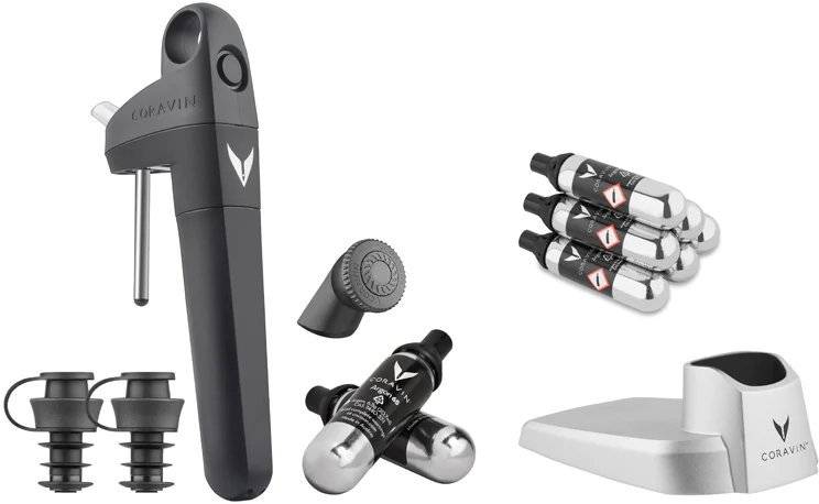ΣΥΣΤΗΜΑ ΣΕΡΒΙΡΙΣΜΑΤΟΣ CORAVIN PIVOT PLUS PREMIUM BUNDLE ΜΑΥΡΟ