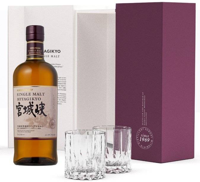 ΟΥΙΣΚΙ NIKKA MIYAGIKYO SINGLE MALT 700 ML GIFT BOX + 2 RIEDEL GLASSES