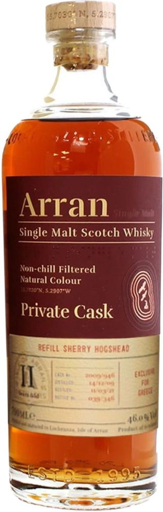 ARRAN ΟΥΙΣΚΙ THE ARRAN MALT 11 YEARS PRIVATE CASK (GREECE) 46% 700ML (2009/946) 700 ML