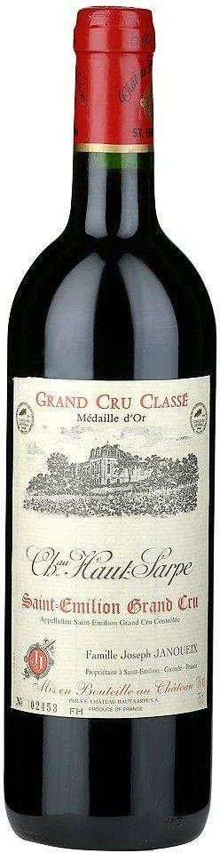 JOSEPH JANOUEIX ΚΡΑΣΙ CHATEAU DE HAUT-SARPE ST. EMILLION GRAND CRU 2019 ΕΡΥΘΡΟ 750ML