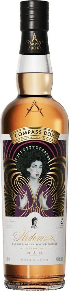 ΟΥΙΣΚΙ COMPASS BOX HEDONISM 2025 BLENDED GRAIN SCOTCH WHISKY 700 ML