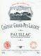  CHATEAU GRAND PUY LACOSTE 5EME GRAND CRU CLASSE 1998  750 ML