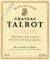  CHATEAU TALBOT 4EME GRAND CRU CLASSE 2010  750 ML