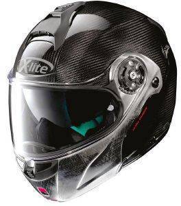  X (L)ITE X-1004 ULTRA CARBON DYAD N-COM 3 SCRATCHED CHROME CHIN GUARD (XS)