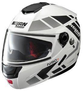  NOLAN N90-2 EUCLID N-COM 28 METAL WHITE (XL)