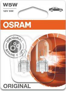 OSRAM 2 ΛΑΜΠΕΣ W5W 5W OSRAM (2825-02B)