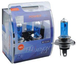 M-TECH 2 ΛΑΜΠΤΗΡΕΣ H4 12V 60/55W P43T 5.000K POWERTEC XENON BLUE 2ΤΕΜ. M-TECH