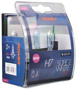 M-TECH H7 24V 70W 3.450K PX26D POWERTECK SUPERWHITE BLISTER 2ΤΕΜ. M-TECH