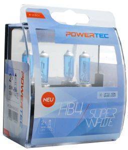 HB4 12V 55W 3.450K P22D POWERTECK SUPERWHITE 2.