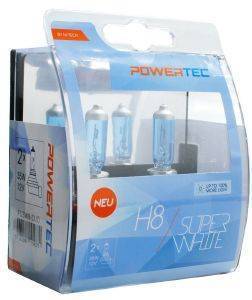 M-TECH H8 12V 55W 3.450K PGJ19-1 POWERTECK SUPERWHITE 2ΤΕΜ.