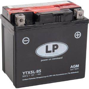 ΜΠΑΤΑΡΙΑ ΜΗΧΑΝΗΣ LP YTX5L-BS (ACID-AGM) 12V 4AH 113X70X105MM ΜΠΑΤΑΡΙΑ ΜΗΧΑΝΗΣ LP YTX5L-BS (ACID-AGM) 12V 4AH 113X70X105MM