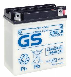   GS CB5L-B (DRY) 12V 5.3AH 121X62X132MM