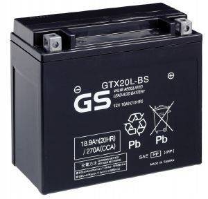   GS GTX20L-BS (ACID-AGM) 12V 18.9AH 177X89X157MM