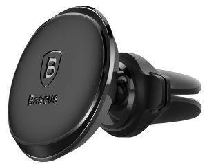 BASEUS CAR MOUNT MAGNETIC WITH CABLE CLIP BLACK [SUGX-A01]