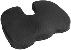 LAMPA ΜΑΞΙΛΑΡΙ ΚΑΘΙΣΜΑΤΟΣ ERGO SEAT CONTOUR ΜΕ GEL ΚΑΙ ΑΦΡΟ MEMORY FOAM (ΜΑΥΡΟ)