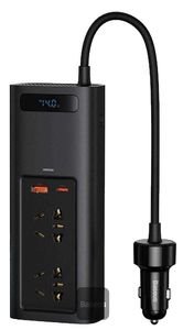 BASEUS IN-CAR INVERTER 12V TO 220V & USB 150WATT BLACK BASEUS IN-CAR INVERTER 12V TO 220V & USB 150WATT BLACK