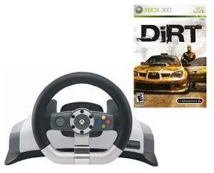 XBOX 360 WIRELESS RACING WHEEL + COLIN MCRAE DIRT XBOX 360 WIRELESS RACING WHEEL + COLIN MCRAE DIRT