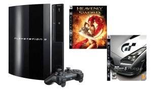 PLAYSTATION 3 CONSOLE 80GB+ DUALSHOCK 3 + HEAVENLY SWORD + GT5 PROLOGUE