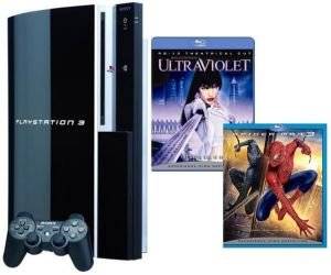 PLAYSTATION 3 CONSOLE 80GB+ULTRAVIOLET(BLU-RAY)+SPIDERMAN 3(BLU-RAY)