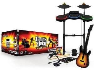 GUITAR HERO WORLD TOUR SUPER BUNDLE (GUITAR + DRUMS + MICROPHONE + SW)