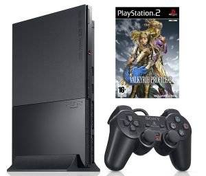 PS2 - SONY SLIM CONSOLE BLACK + VALKYRIE PROFILE 2: SILMERIA