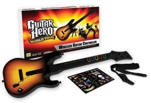 PS2 - GUITAR HERO WORLD TOUR WIRELESS GUITAR CONTROLLER